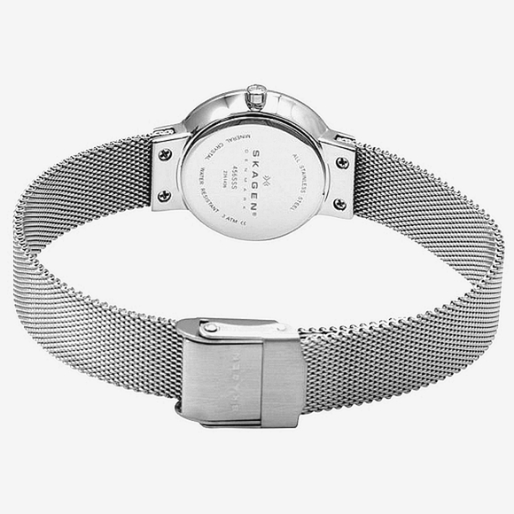 LIKE NEW SKAGEN WOMEN'S "LENORA" WATCH, w/ SWAROVSKI CRYSTALS, STYLE NO. 456SSS - Picture 9 of 11
